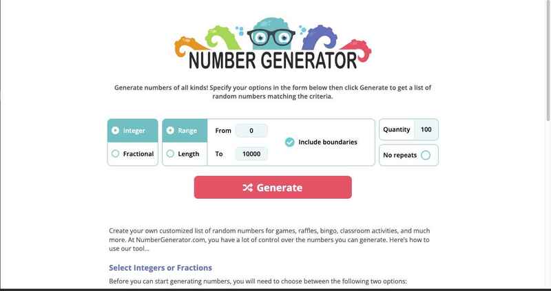 Number Generator