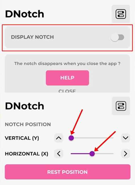 Bật tính năng Display Notch