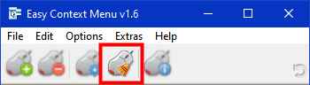 Nhấp vào biểu tượng ContextMenu Cleaner