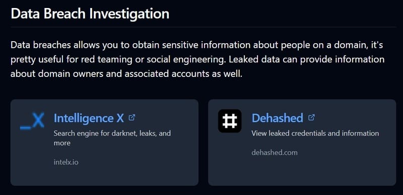 Hippie Osint Toolkit: Summary of many useful Osint tools 19 Get information from leak data