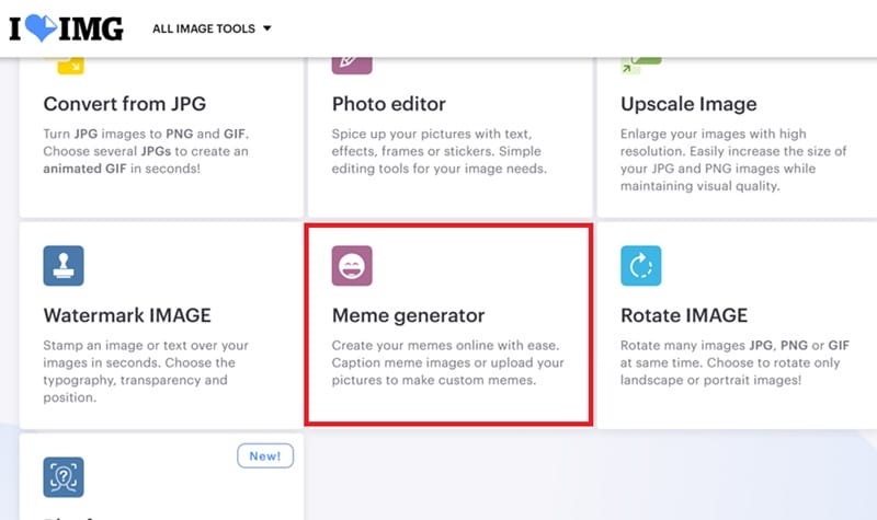 Cách tạo ảnh meme online cực dễ với vài bước 8 Chọn Meme Generator