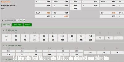 Soi kèo trận Real Madrid gặp Atletico vòng 23 la liga