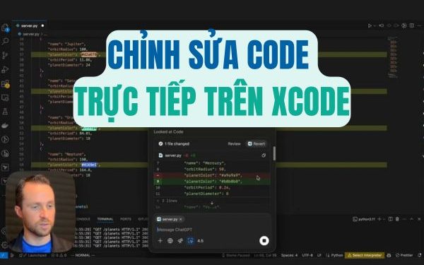 chinh sua code truc tiep trong xcode