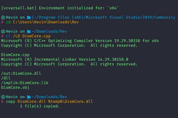 Tạo một file DismCore.dll độc hại