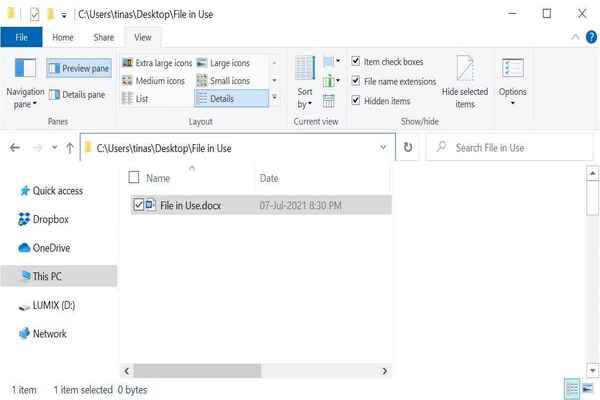 Mẹo khắc phục lỗi File is open in another program 11 Sao chép đường dẫn