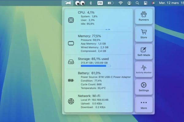 RunCat: Ứng dụng theo dõi hiệu suất Mac siêu dễ thương 11 RunCat – Theo dõi hệ thống theo thời gian thực