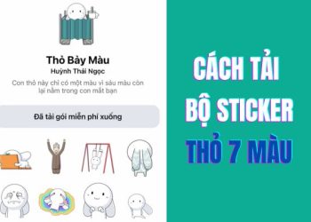 sticker tho 7 mau tren facebook