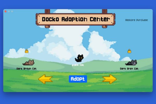 Docko: Nuôi “thú cưng” ngay trên thanh Dock MacOS 13 Docko Adoption Center