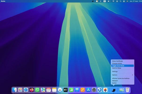 Docko: Nuôi “thú cưng” ngay trên thanh Dock MacOS 17 Menu ngữ cảnh của Docko