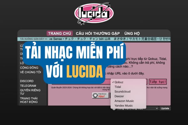 Lucida: Download SoundCloud, Tidal for free, no advertising