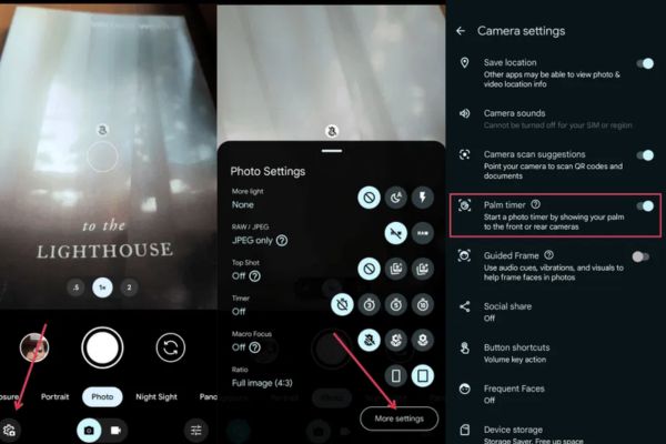 Chụp ảnh selfie dễ dàng với Palm Timer trên Android 8 Cách chụp ảnh bằng Palm Timer của Google