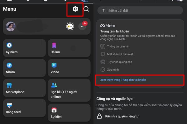 Hướng dẫn vô hiệu hóa Facebook nhưng vẫn dùng Messenger 12 Chọn Xem thêm trong Trung tâm tài khoản
