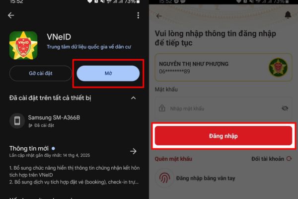 Hướng dẫn cách định danh tổ chức trên VNeID 11 Mở ứng dụng VNeID