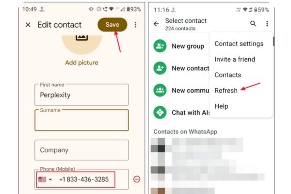 Hướng dẫn cách dùng Perplexity trên WhatsApp 9 Cách thêm Perplexity vào WhatsApp bằng số điện thoại