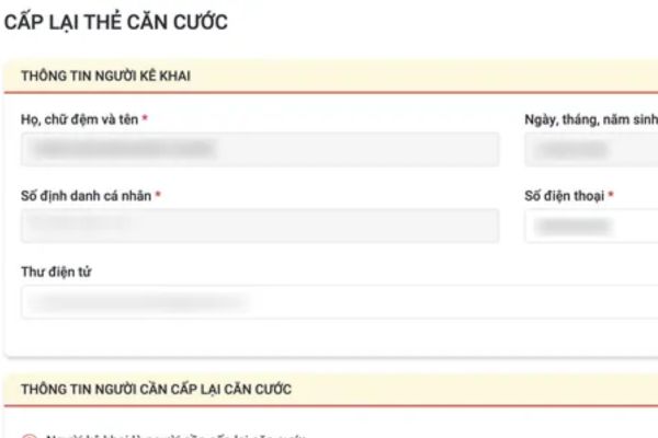Điền các thông tin còn thiếu