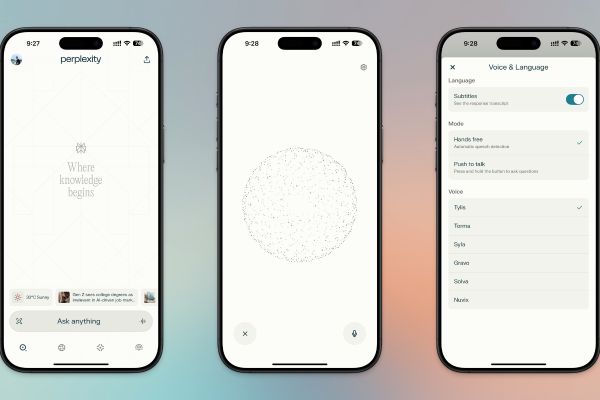 Cách cài Perplexity thay cho Siri: Trợ lý giọng nói mới trên iPhone 13 Nhấn vào biểu tượng sóng âm