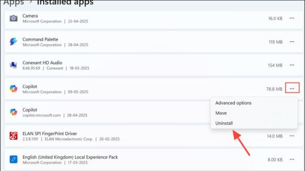 4 cách gỡ Ask Copilot khỏi menu chuột phải trên Windows 11 23 Chọn Uninstall
