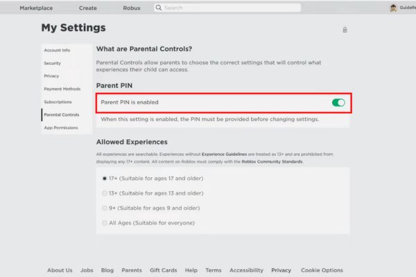 Select Parental Controls