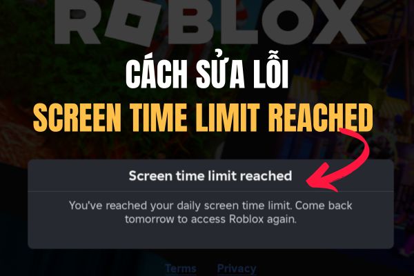 Instructions on how to fix Screen Time Limited Reached on RoBlox