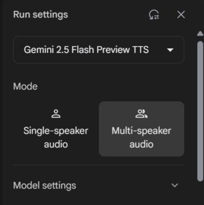Hướng dẫn tạo Giọng nói từ text trên Google AI Studio 16 Tùy chỉnh trong Run settings
