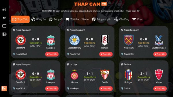 ThapcamTV trang trực tiếp bóng đá chất lượng hiện nay 1 ThapcamTV trang trực tiếp bóng đá chất lượng hiện nay 1