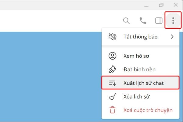 Cách xuất lịch sử chat trên Telegram