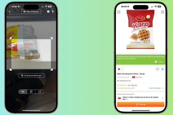 Đưa khung hình vào đúng vị trí mã vạch hoặc mã QR
