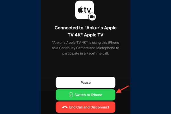 How to transfer calls from Apple TV back to iPhone/iPad