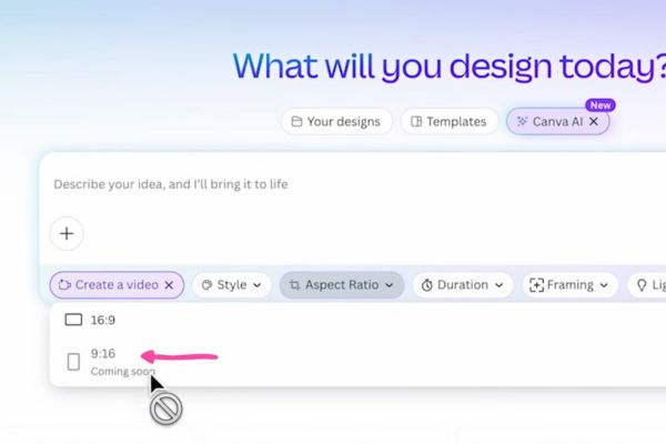 Hướng dẫn cách tạo video Veo 3 trên Canva 15 Video được tạo ra có tỷ lệ 16:9