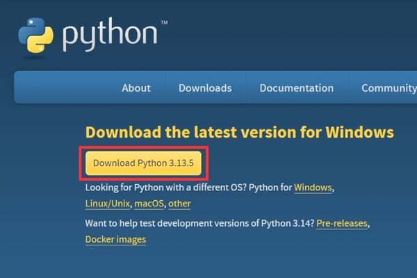 Tải về phiên bản Python mới nhất