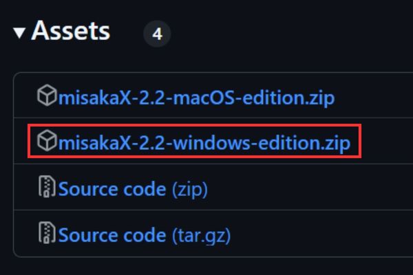 Tải về file zip MisakaX