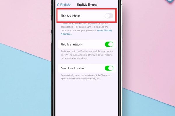 Tắt tính năng Tìm iPhone