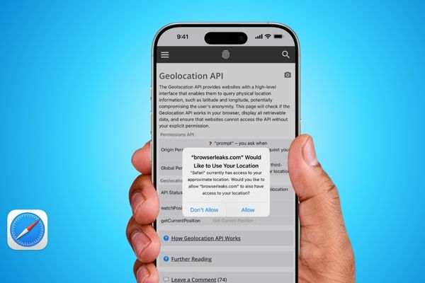 Why block pop-up requiring location on Safari?
