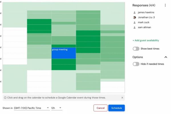 Schej: Công cụ xếp lịch họp nhóm miễn phí, trực quan và hiệu quả 21 Nhấn Schedule