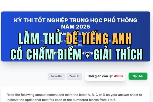 Try English graduated in high school 2025 with grading and explaining