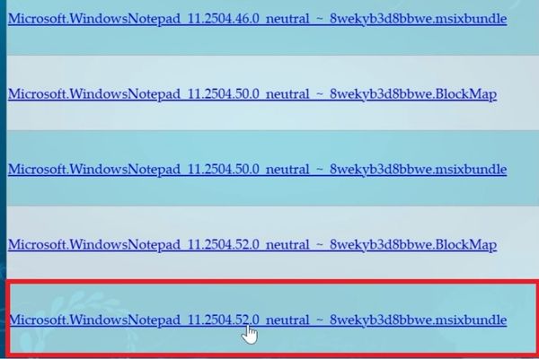 Select the file with the following name and download