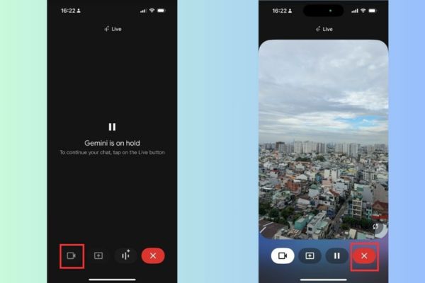 Gemini Live trên iOS: tính năng chia sẻ Camera và màn hình mới 17 Nhấn vào biểu tượng camera hoặc chia sẻ màn hình