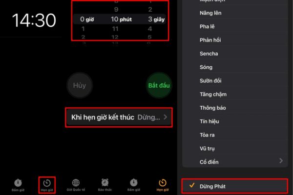 Sử dụng Đồng hồ mặc định