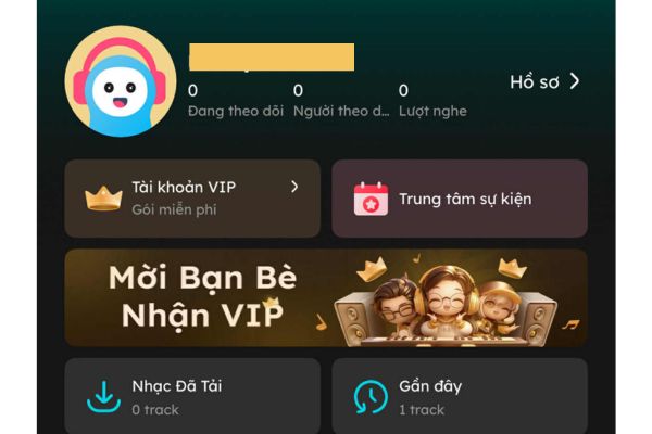 Hướng dẫn nhận 1 năm tài khoản VIP NhacCuaTui miễn phí 11 Nhấn vào "Mời bạn bè nhận VIP"