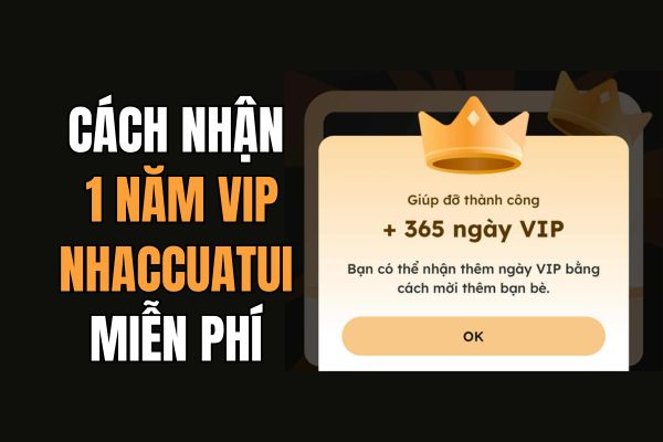Instructions for receiving 1 year of vip account Nhaccuatui for free