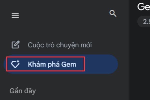 Nhấp vào mục Khám phá Gem