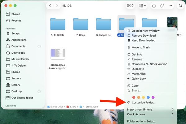 Cách thêm emoji vào folder Macbook để dễ dàng phân biệt 12 Chọn Customize Folder