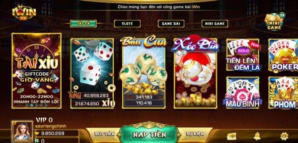Giao diện live casino Iwin thông minh, thân thiện