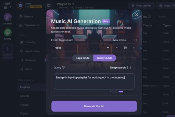 Công cụ AI tạo playlist bài hát: 3 lựa chọn thay thế Spotify bạn phải thử ngay 14 Soundiiz cung cấp hai chế độ tạo playlist