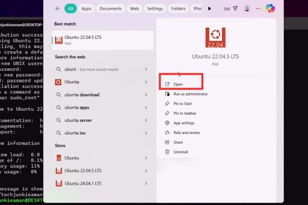 Cách cài Ubuntu trên Windows 11