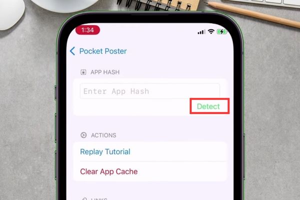 Nhấn vào nút Detect