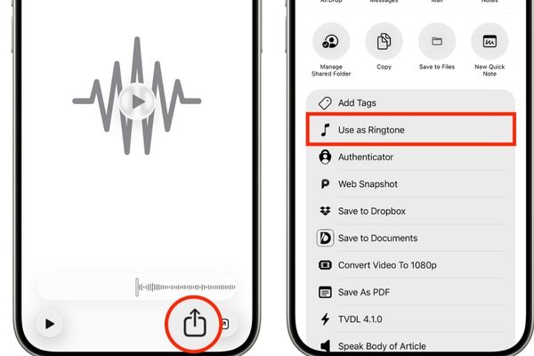 Hướng dẫn cách đặt file ghi âm làm nhạc chuông iOS 26 14 Mẹo nhanh: Sử dụng Quick Look