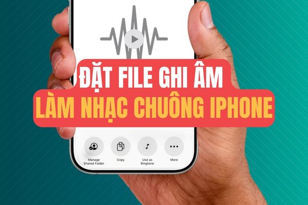 Instructions on how to set a recording file as a ringtone for iOS 26