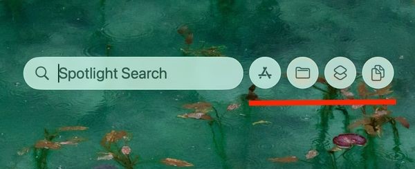 Không còn hiển thị các biểu tượng mới như App Store, Files, Actions