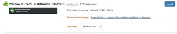 Tiện ích Window is Ready Notification Remover